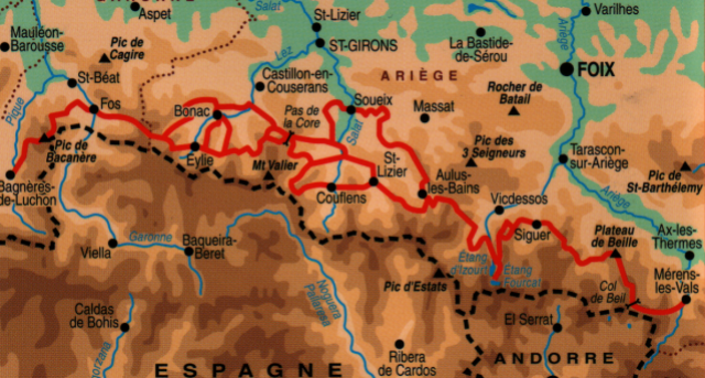 Le réseau de sentiers de randonnées des Pyrénées orientales GR10 en Ariège